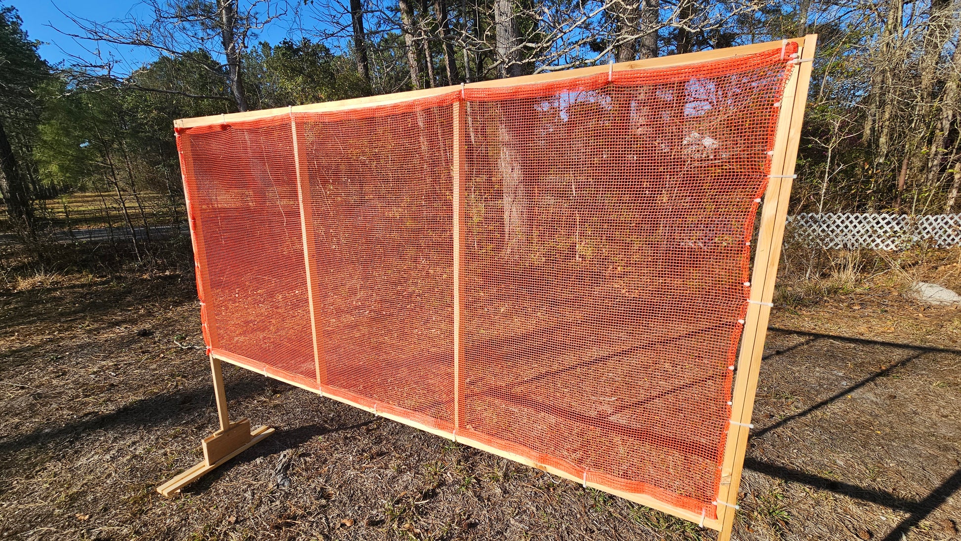 Durable outdoor range barrier netting for training facilities