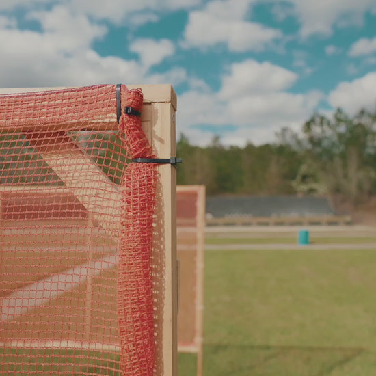 Dead Space Barrier netting installed on USPSA shooting range