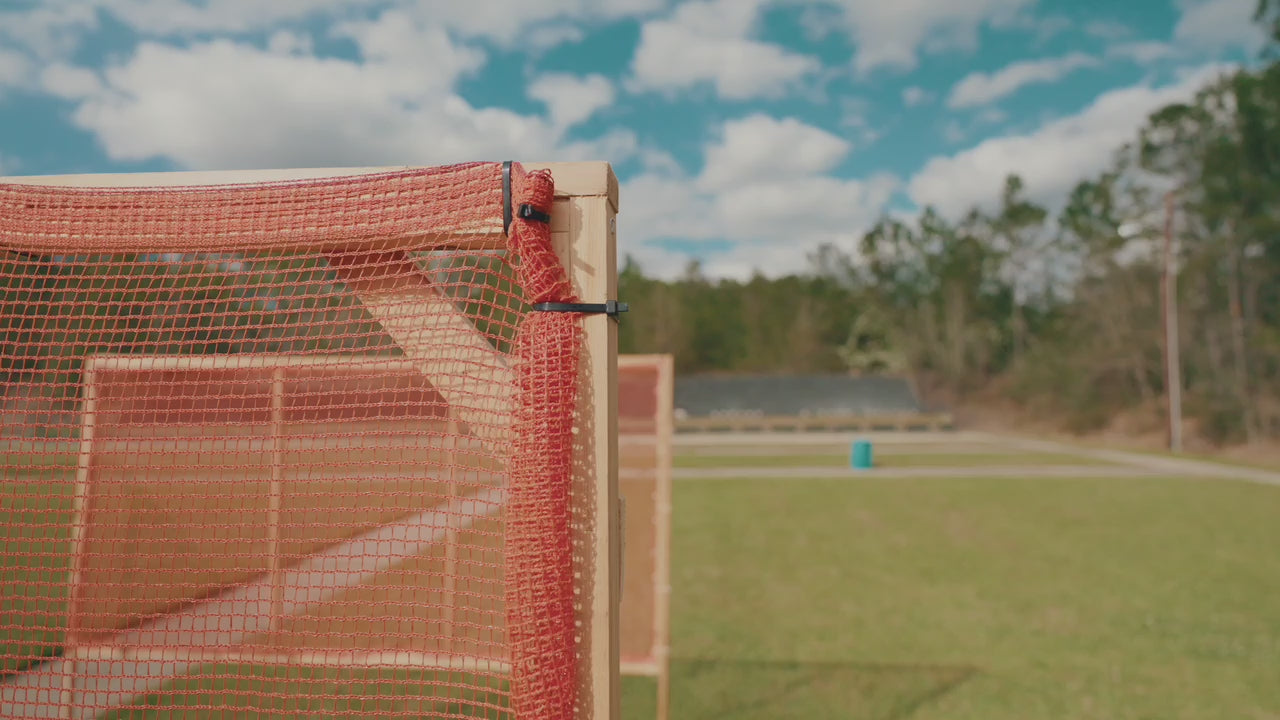 Dead Space Barrier netting installed on USPSA shooting range